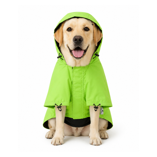 Pets Empire Monsoon Essential Raincoats (Neon Green)
