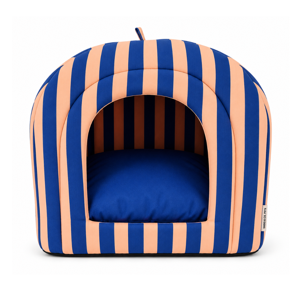 Pets Empire Striped Plush  Hut Bed for Cats, Kittens and Puppies