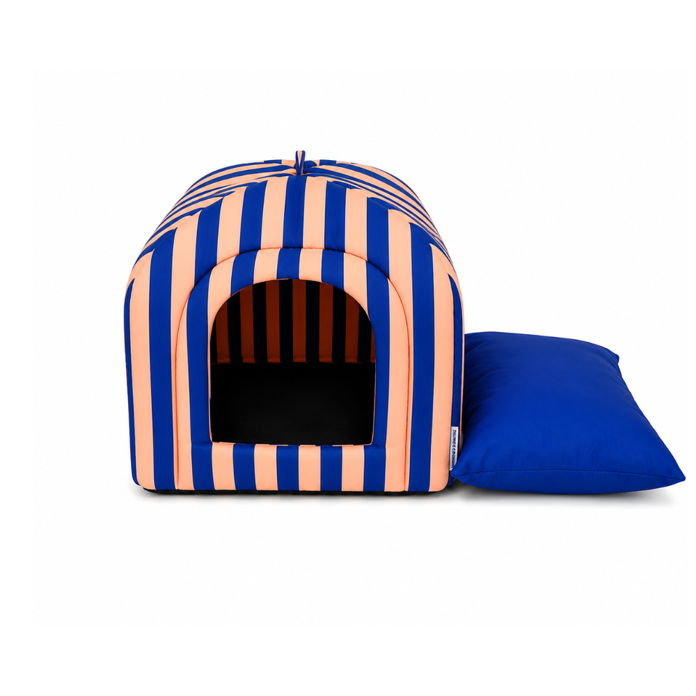 Pets Empire Striped Plush  Hut Bed for Cats, Kittens and Puppies