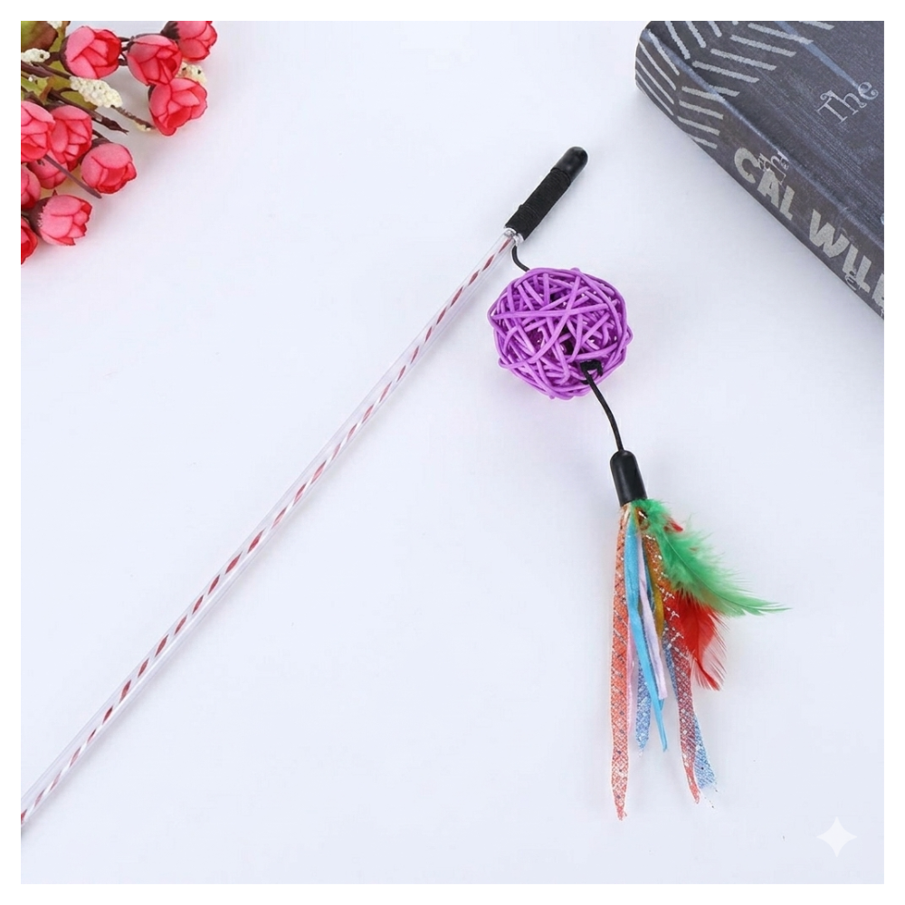 Pets Empire 4-Piece Interactive Feather & Wobble Toy Combo for Cats