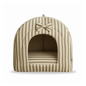 Pets Empire Striped Hut Bed with Soft Cushion for Cats & Kittens