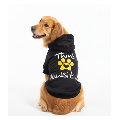 Pets Empire Think Pawsitive Hoodie For Dogs - Black