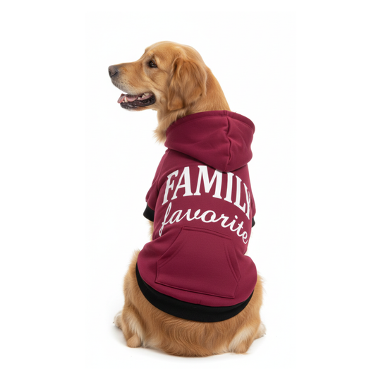 Pets Empire Family Favorite Hoodie For Dogs -  Mahroon