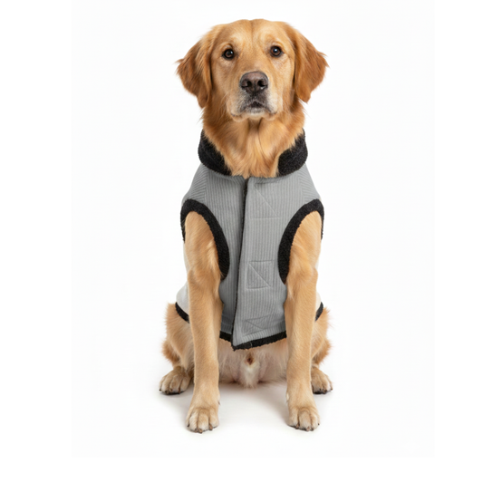 Pets Empire Winter Fleece Jacket for Dogs- Grey