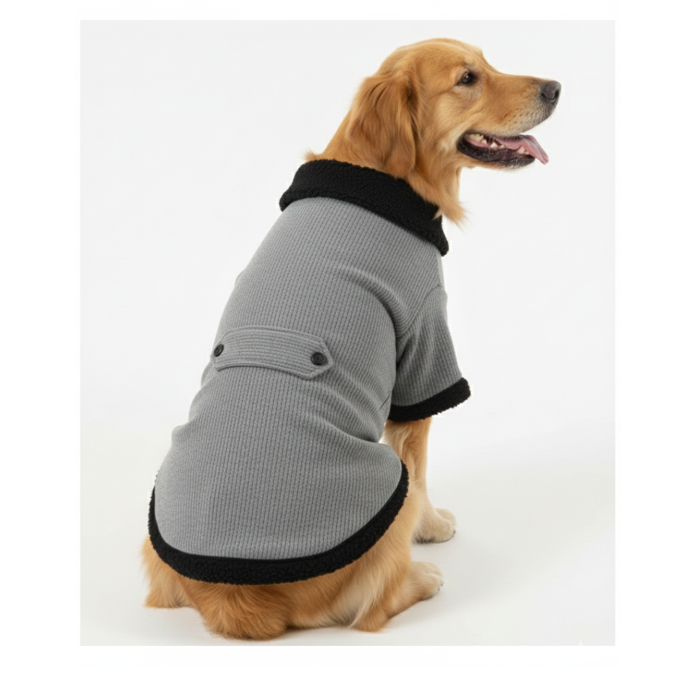 Pets Empire Winter Fleece Jacket for Dogs- Grey