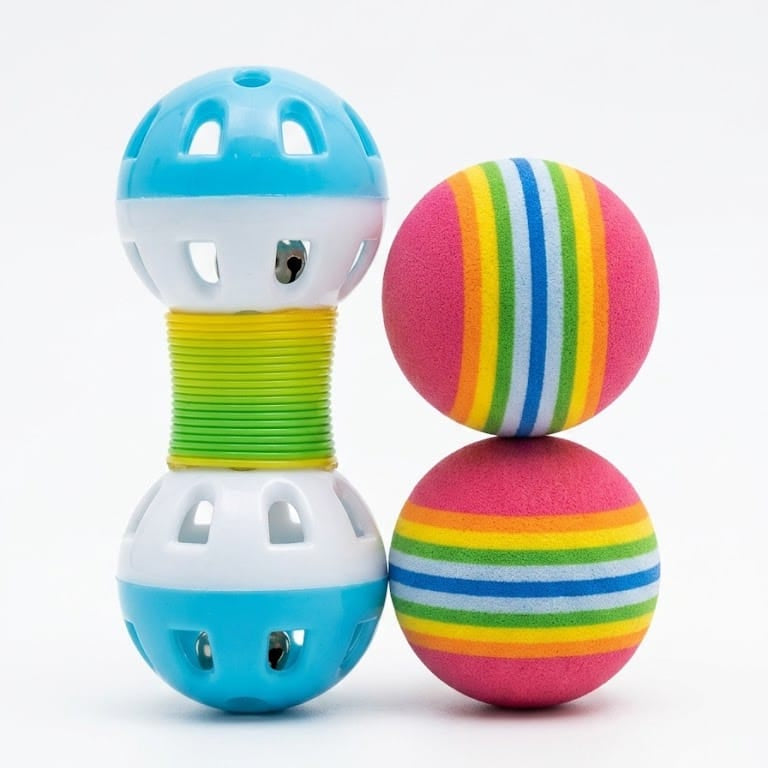 Pets Empire Colorful Cat Ball Combo Pack Of 5