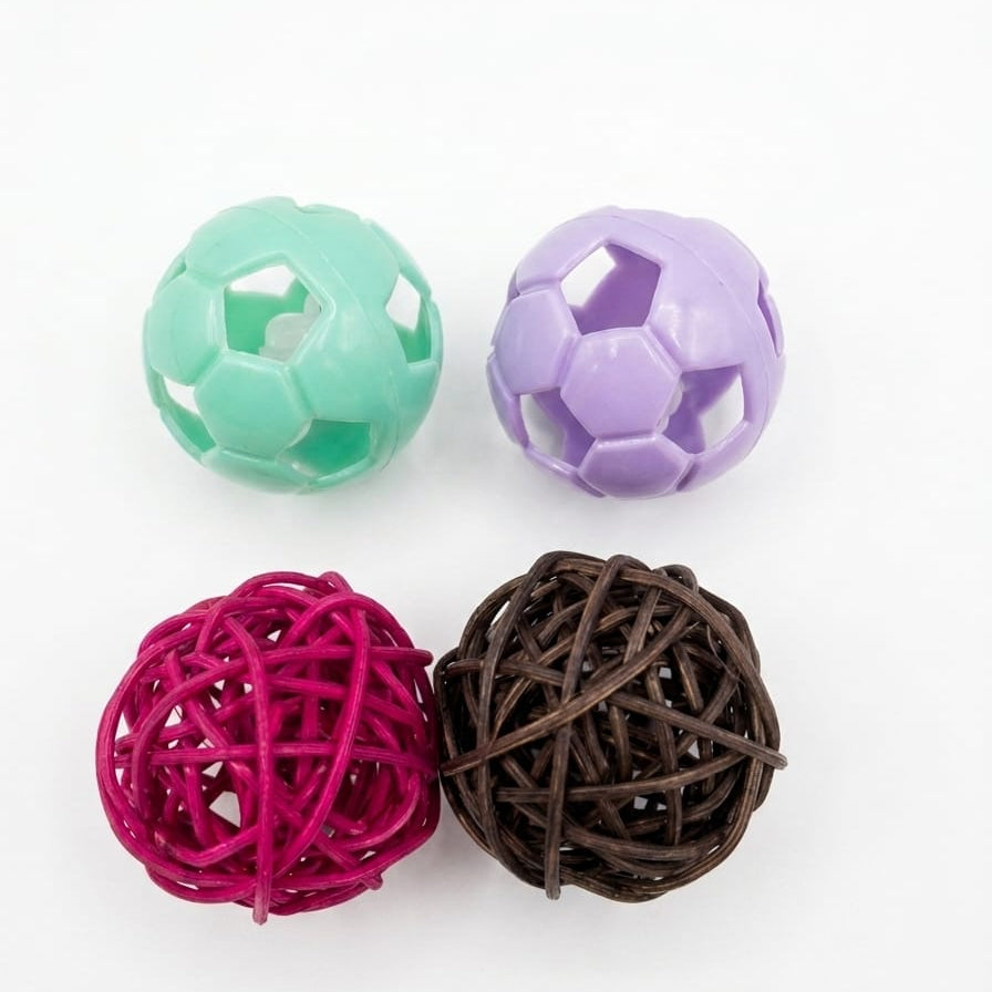 Pets Empire Colorful Cat Ball Combo Pack Of 5