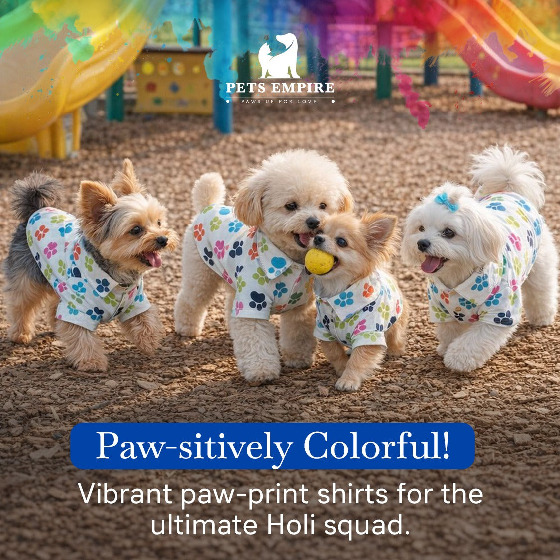 Pets Empire Colorful Paw Print Shirt for Dogs