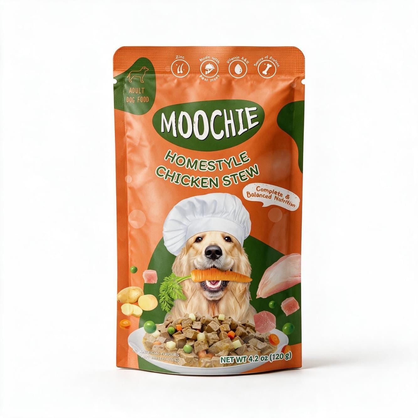 Moochie Chicken Stew Wet Dog Food – 120g | Healthy HomeStyle Meal for Dogs