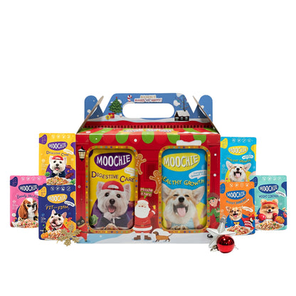 Moochie Christmas Joy Wet Food Variety Hamper – 6-Pack for Dogs