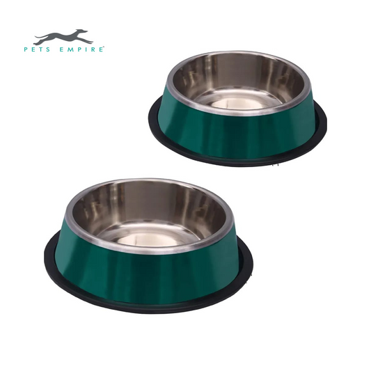 Pets Empire Stainless Steel Bowls for Dogs & Cats- Bottle Green
