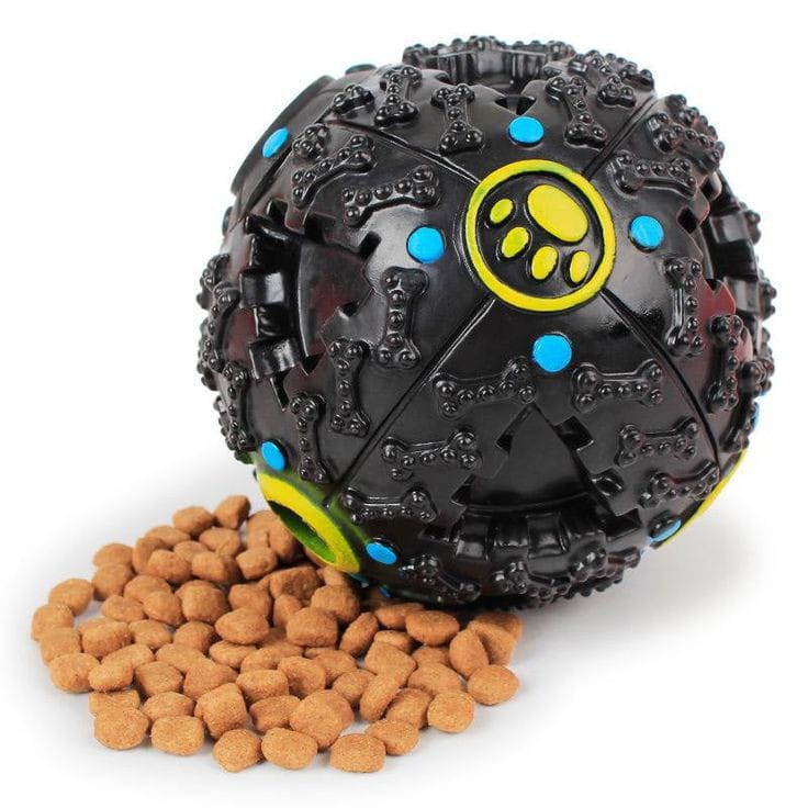Pets Empire Treat Dispenser Chew Ball with Squeaker for Dogs Multicolor (Pack of 2)