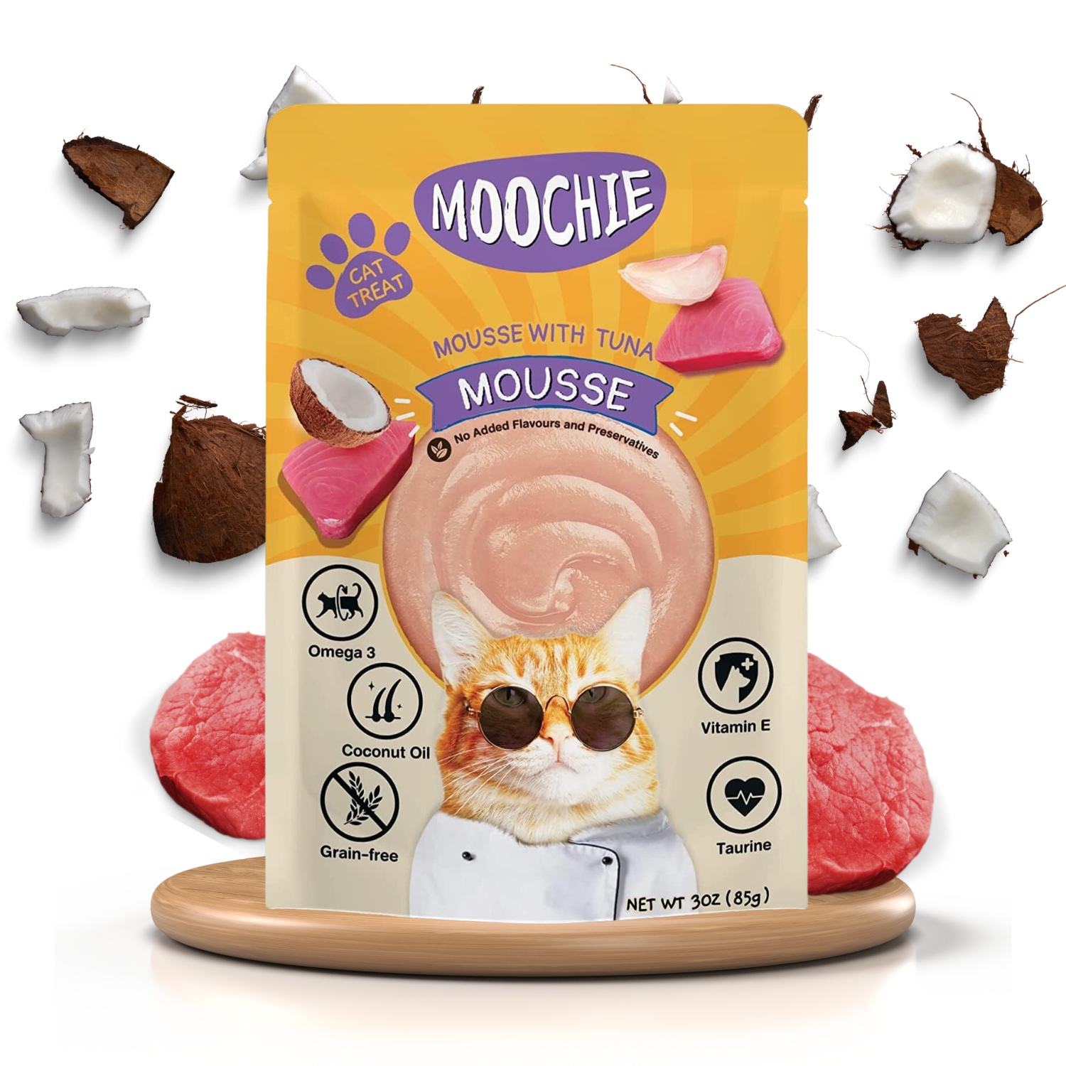 Moochie Wet Food Gravy for Cats - Mousse with Tuna (85g)