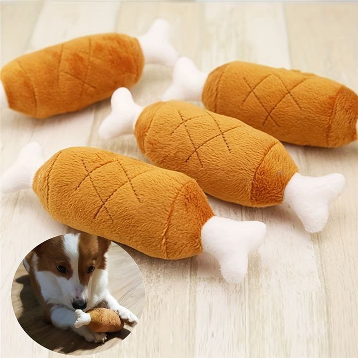 Pets Empire Squeaky Plush Toy - Chicken leg