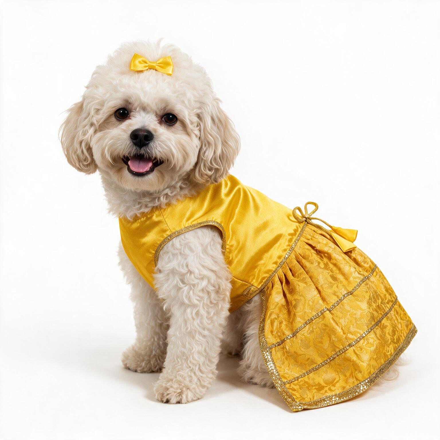 Pets Empire Lehenga Dress for Female  Dogs- Yellow