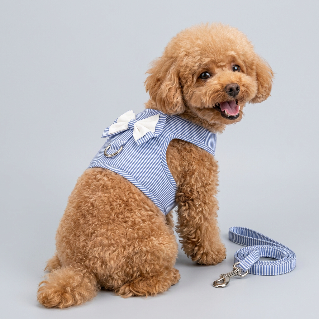 Pets Empire Striped Vest Harness & Leash Set for Small Dogs & Cats
