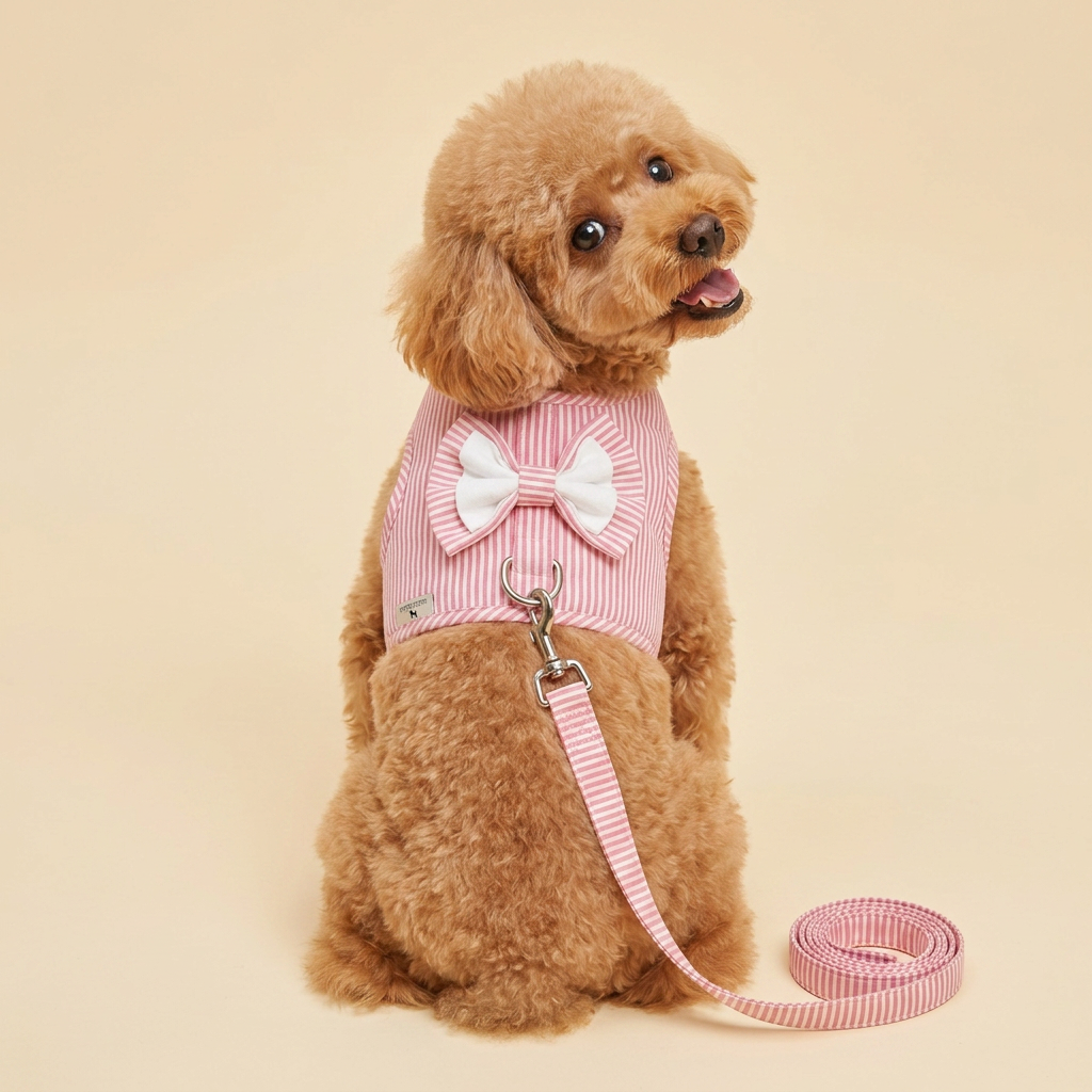 Pets Empire Striped Vest Harness & Leash Set for Small Dogs & Cats