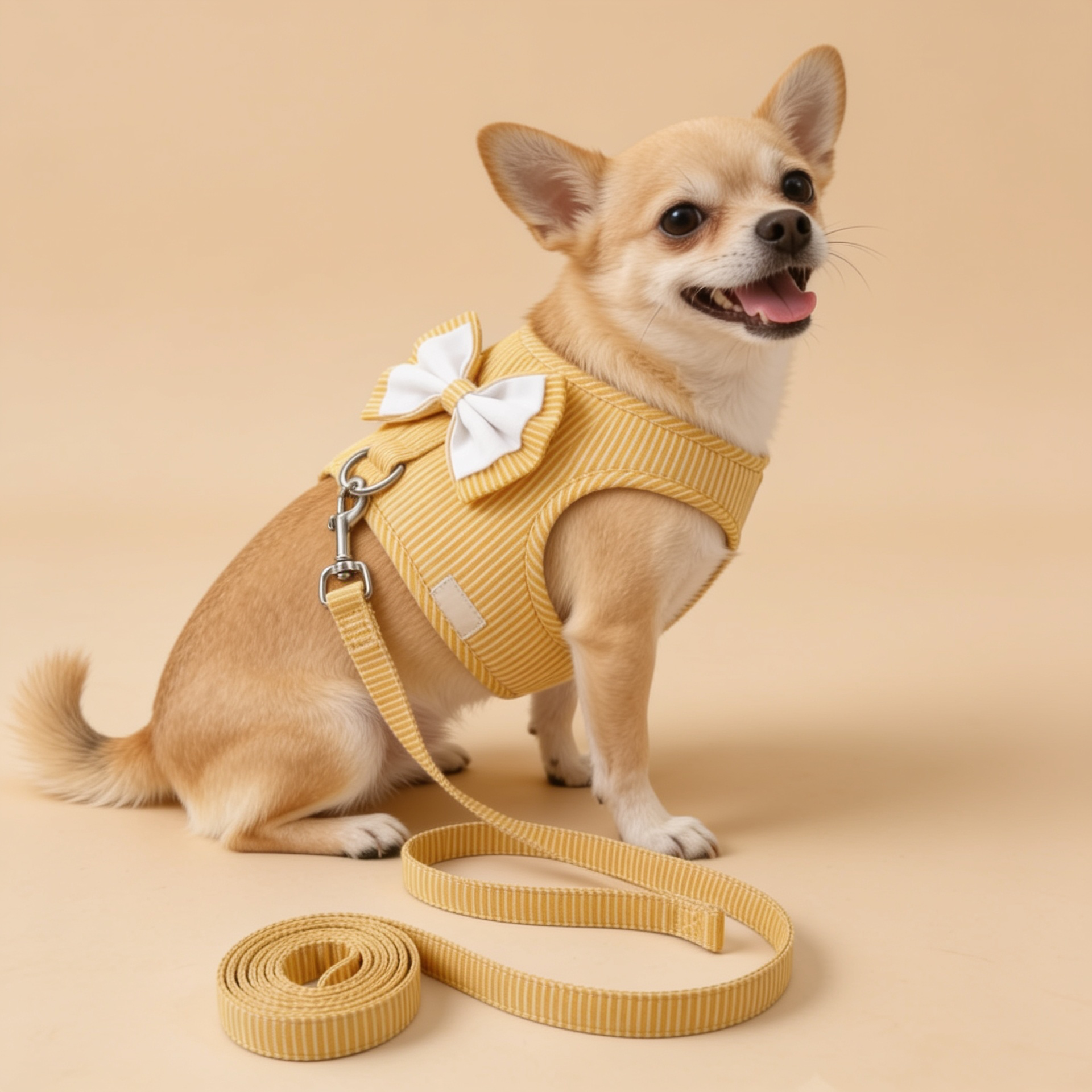 Pets Empire Striped Vest Harness & Leash Set for Small Dogs & Cats