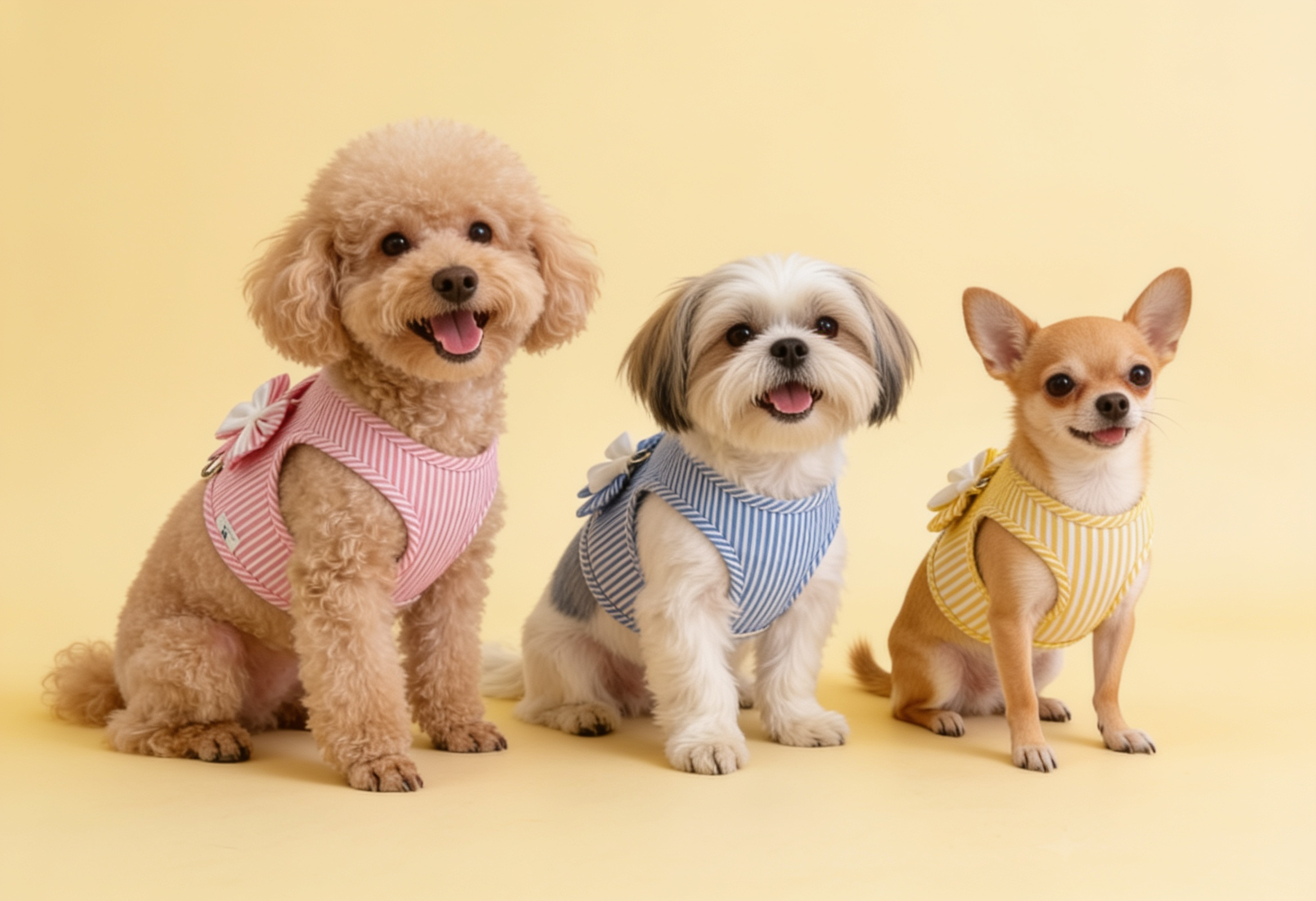 Pets Empire Striped Vest Harness & Leash Set for Small Dogs & Cats