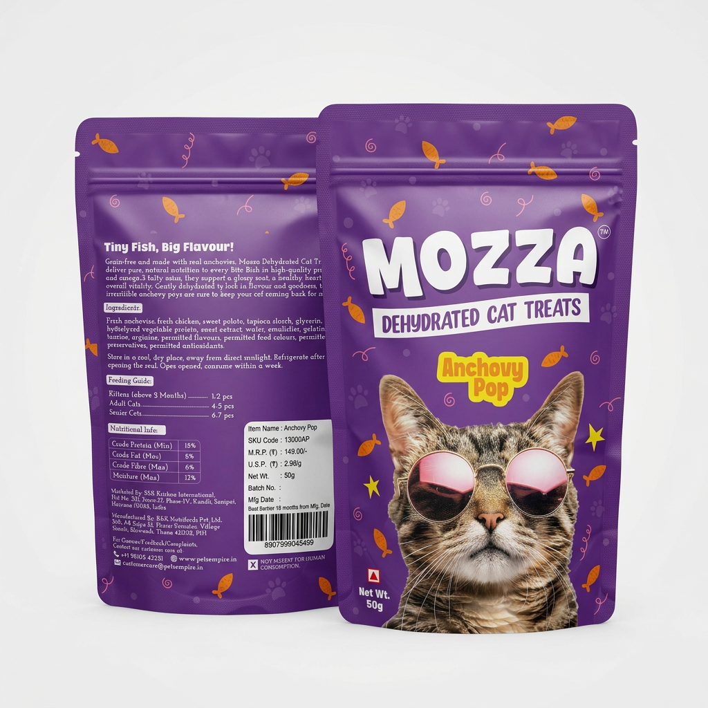 Pets Empire Mozza Anchovy Pop Treats for Cats ( 50gms)- Pack Of 2