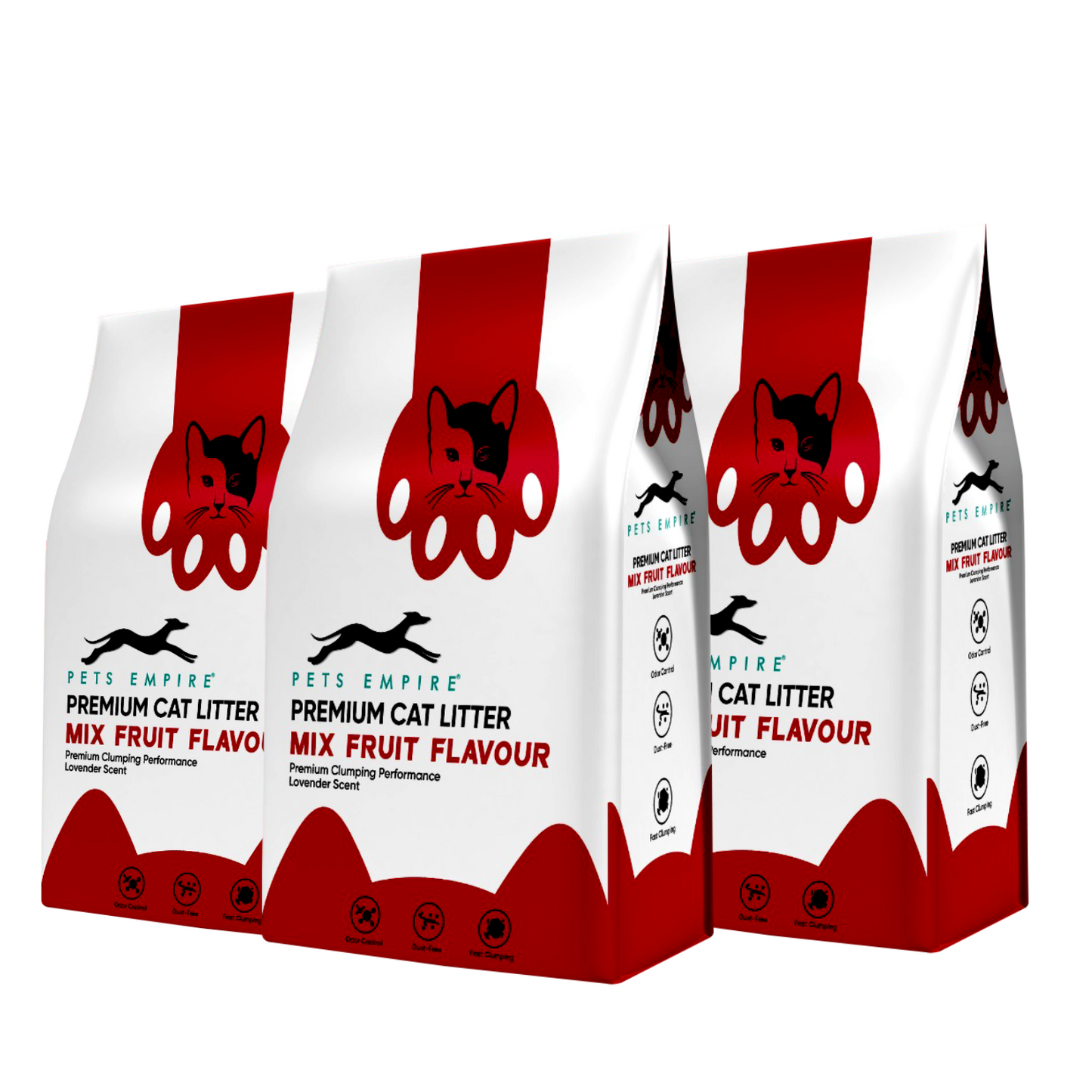 Pets Empire Cat Litter (Natural & Clumpy) -Mix-Fruit Scented