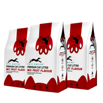 Pets Empire Cat Litter (Natural & Clumpy) -Mix-Fruit Scented