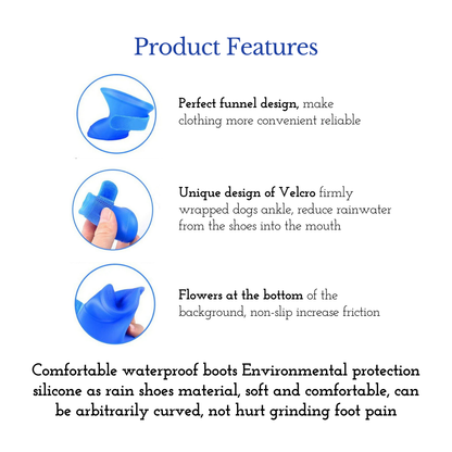 Pets Empire Waterproof Silicone Dog Shoes (Blue)