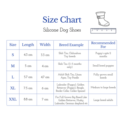 Pets Empire Waterproof Silicone Dog Shoes (Blue)