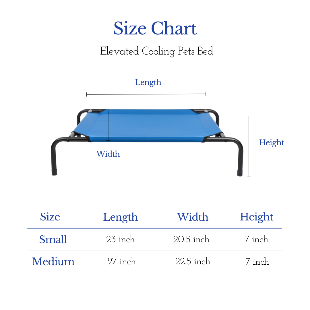 Pets Empire  Elevated Cooling Pets Bed (Blue)
