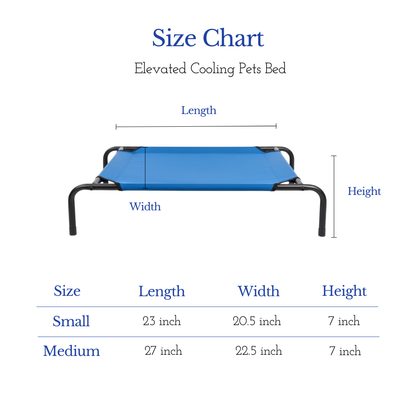 Pets Empire  Elevated Cooling Pets Bed (Blue)