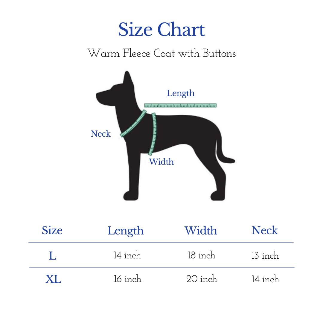 Pets Empire Warm Fleece Button Coat For Toy Breeds - Grey