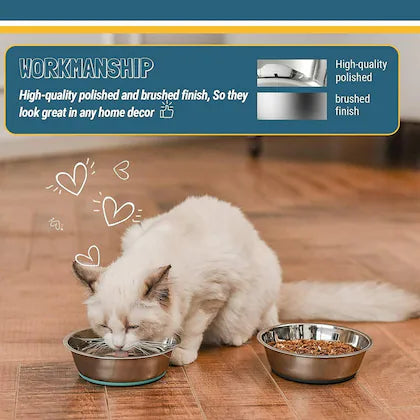 Pets Empire Cat Feeding Dish with Silicone Base – 200ml