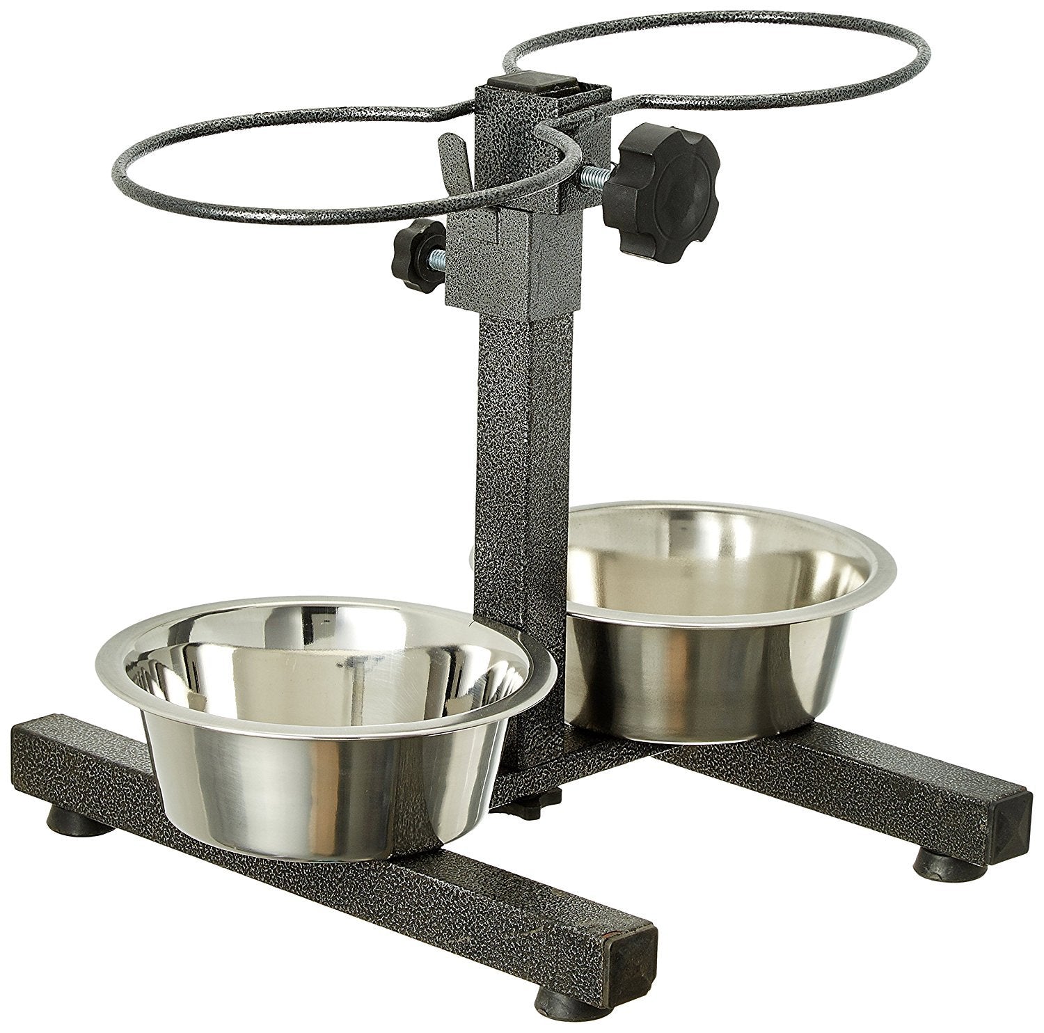 Top paw double diner dog stand with clearance bowls