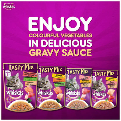 Whiskas Tuna With Kanikama and Carrot Adult Wet Cat Food (70 gX 24pc)