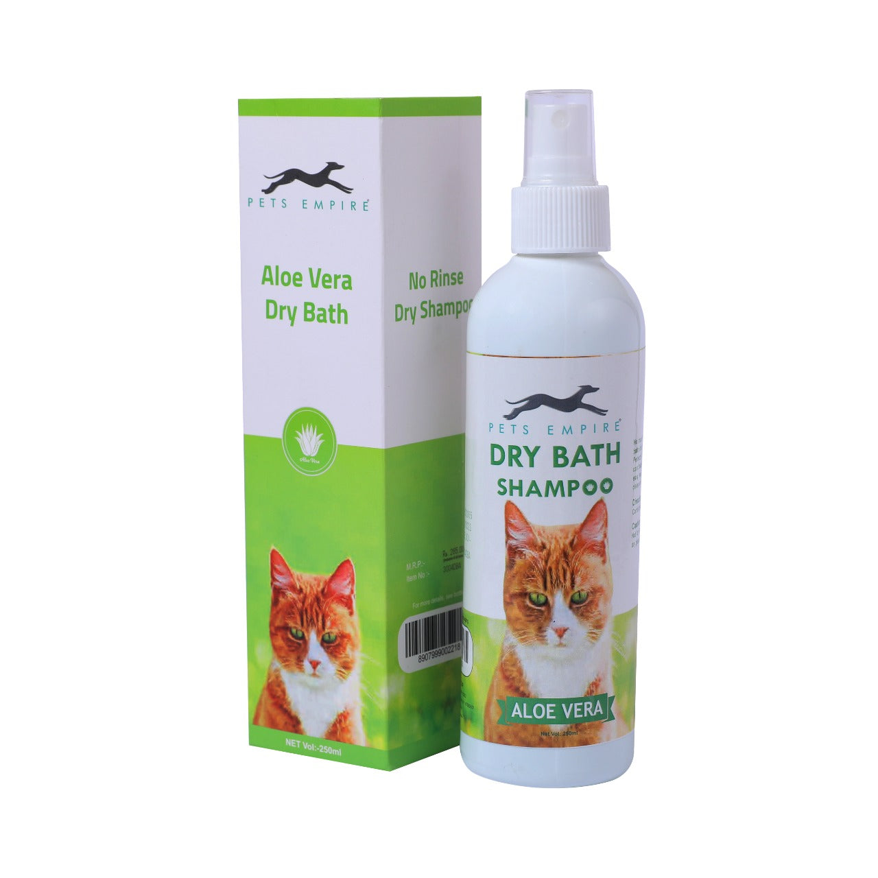 Pets Empire New Waterless Cat Shampoo, Aloe Vera(250ml) - Pets Empire