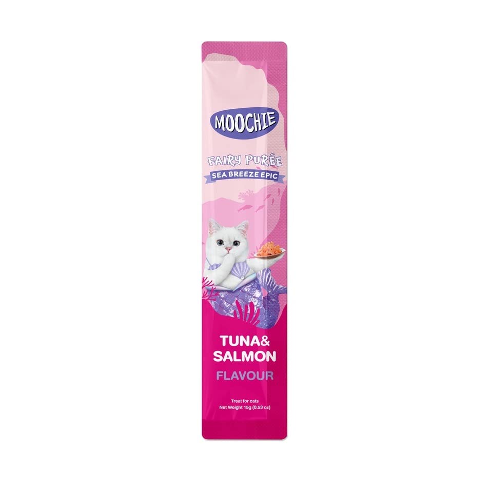 Moochie Creamy Treat for Cats- Tuna & Salmon (15g Each)