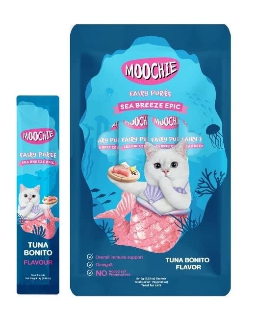Moochie Creamy Treat for Cats- Tuna & Bonito (15g Each)