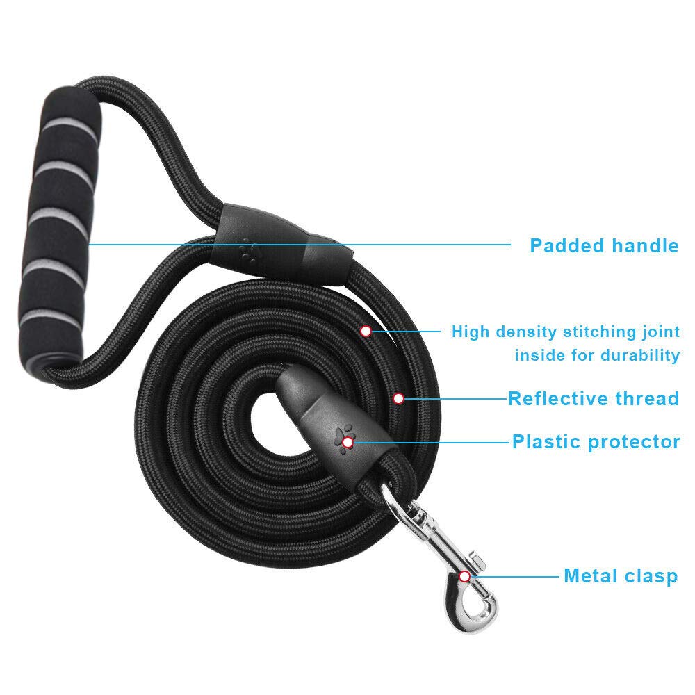 Pets Empire Rope Leash - (Black) - Pets Empire
