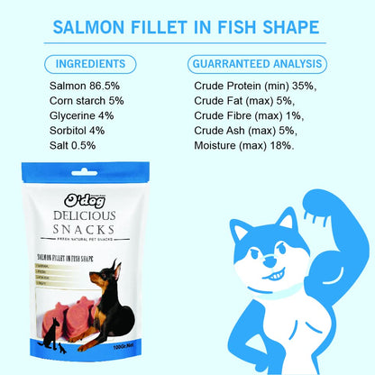 O'Dog Salmon Fillet in Fish shape - 100g (Buy 1 Get 1 Free)