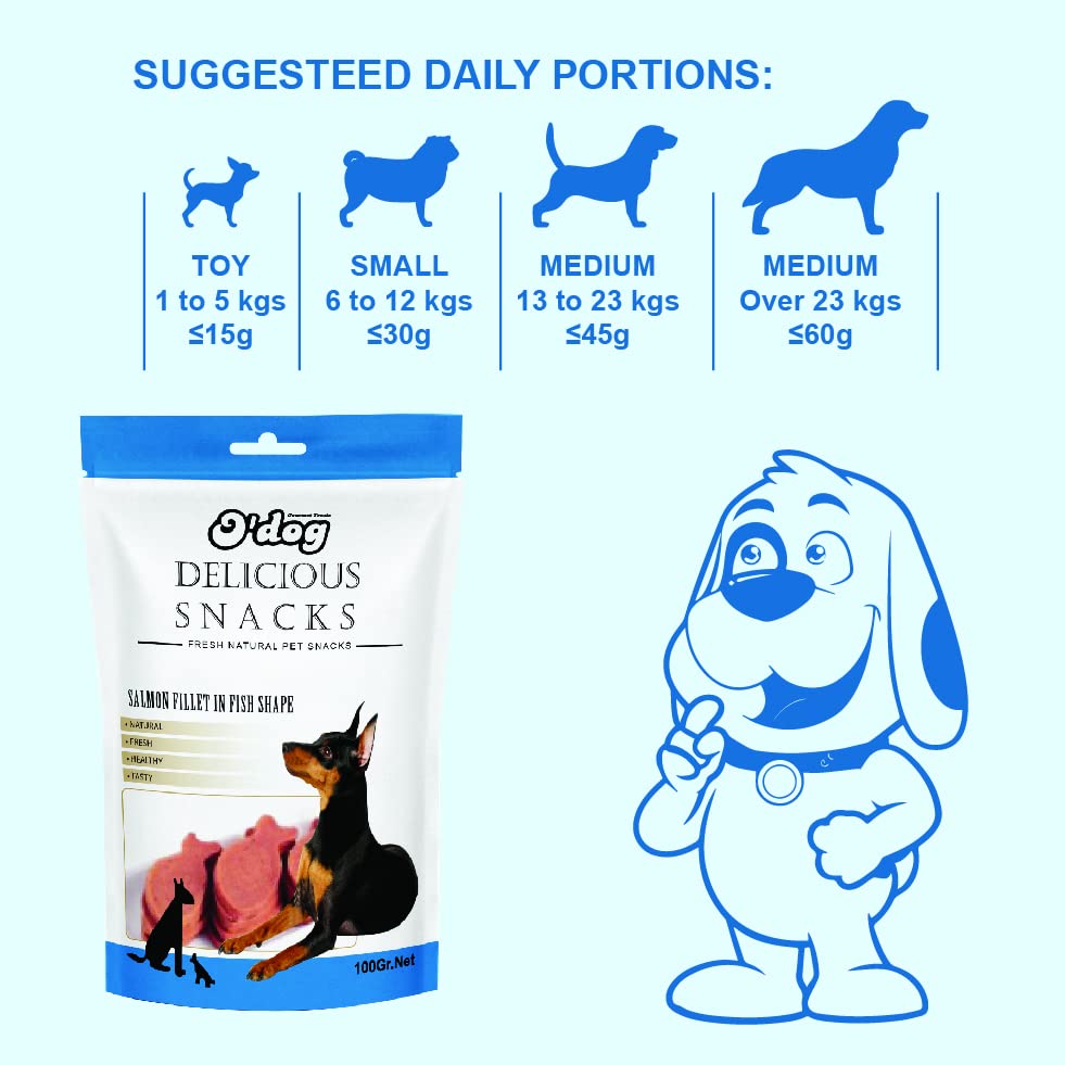 O'Dog Salmon Fillet in Fish shape - 100g (Buy 1 Get 1 Free)