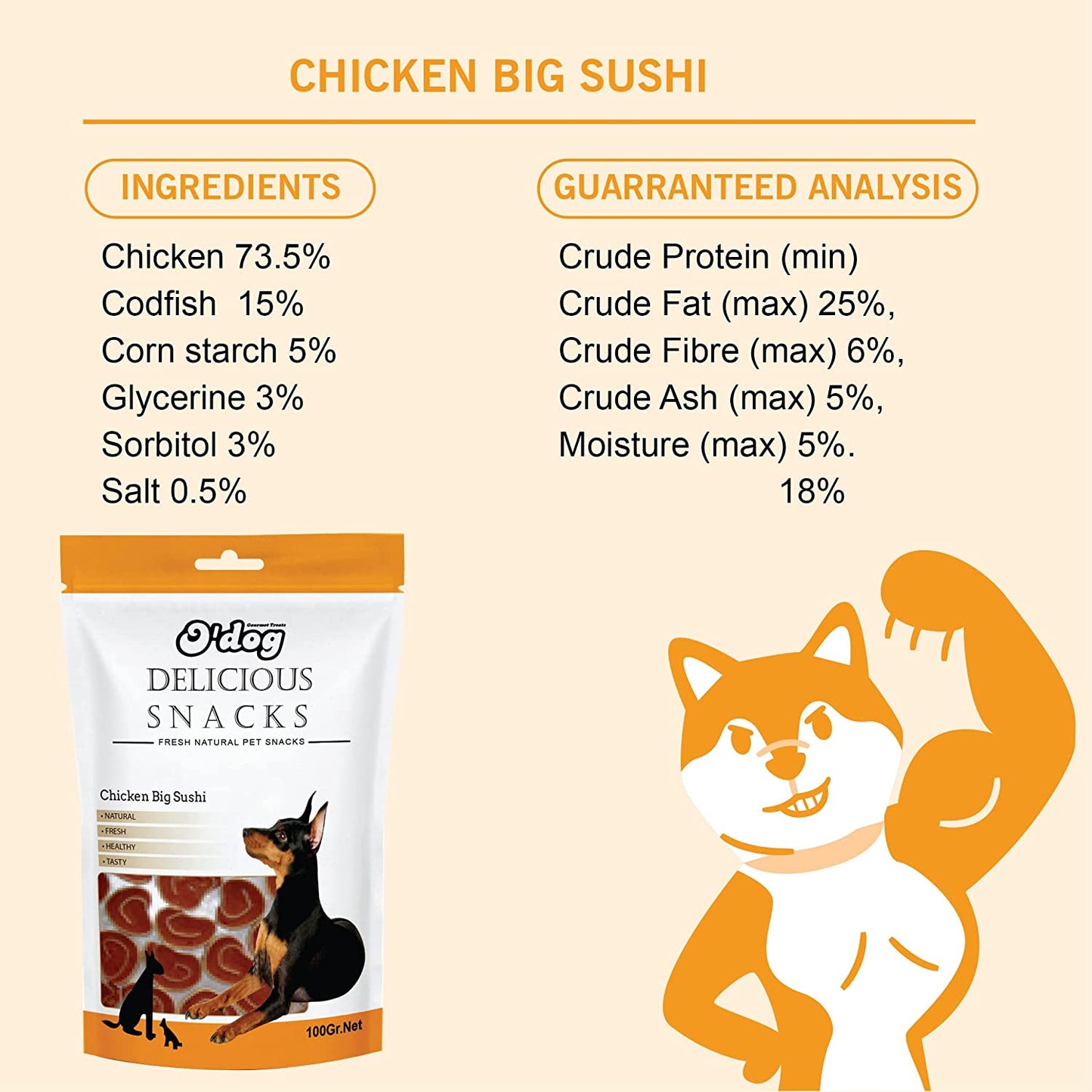 Pets Empire Chicken Big Sushi - 100 gms