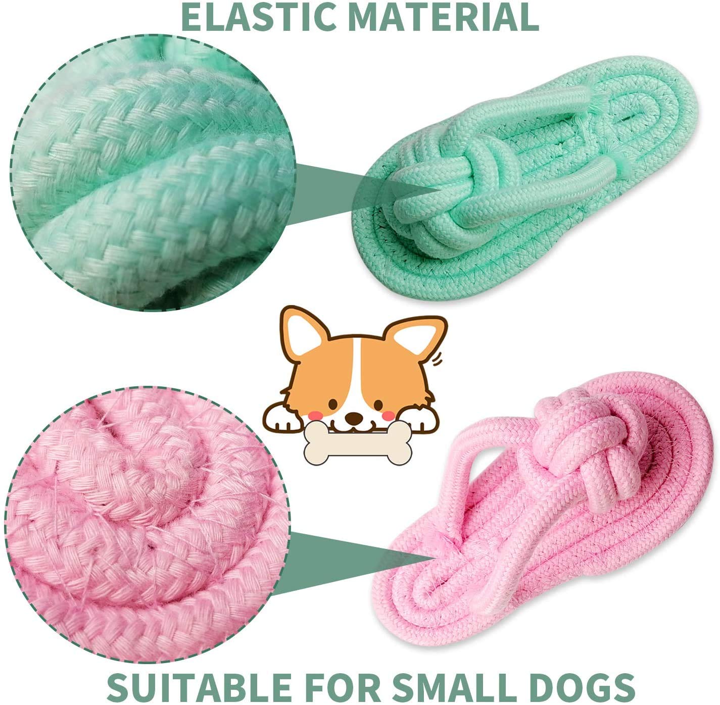 Pets Empire Slipper Chew Rope Toy - Pack of 2