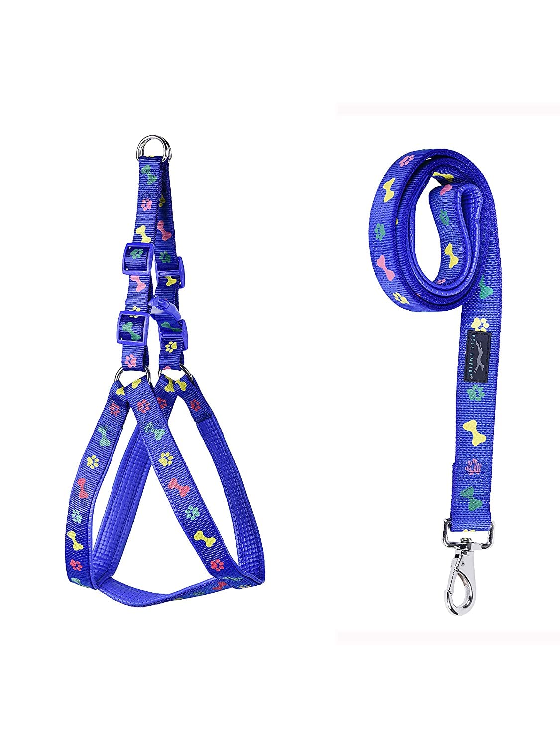 Pets Empire Step-in Chest Harness with Leash (Multicolor)