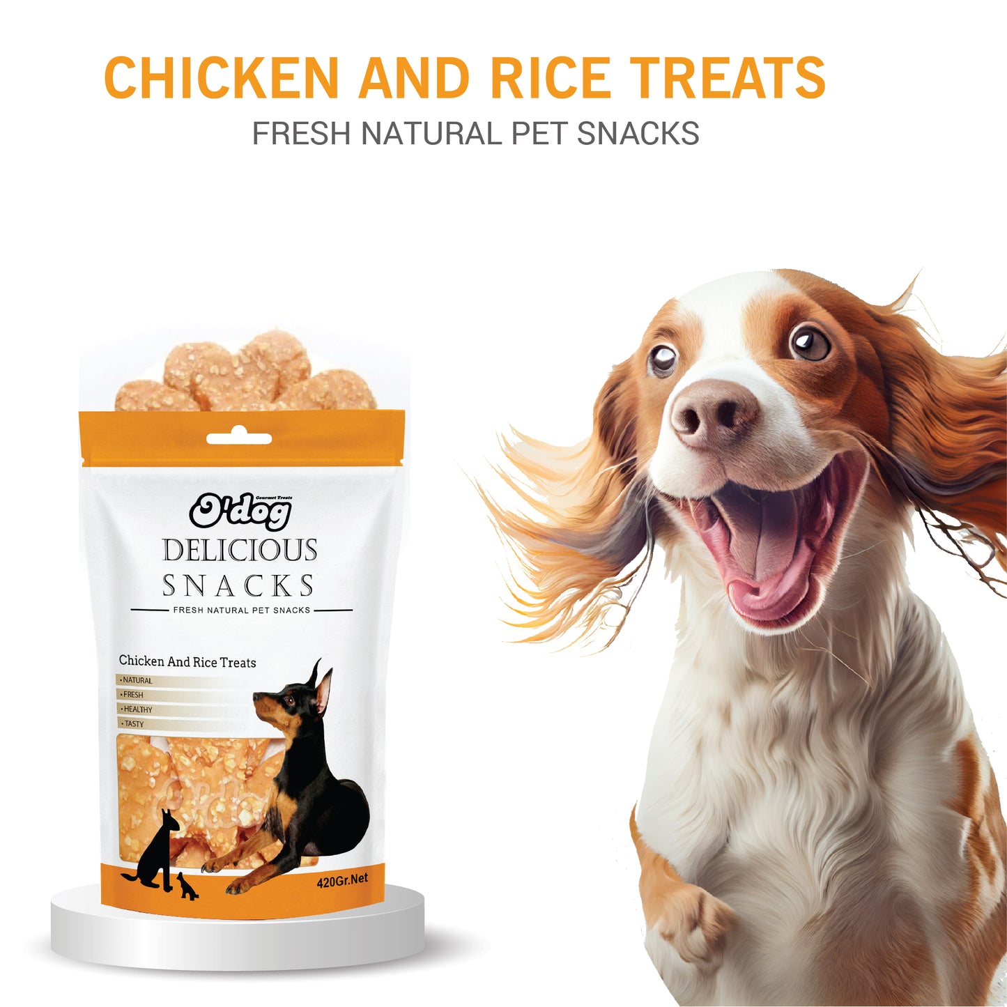 O'Dog Chicken & Rice Treats - 420 gms