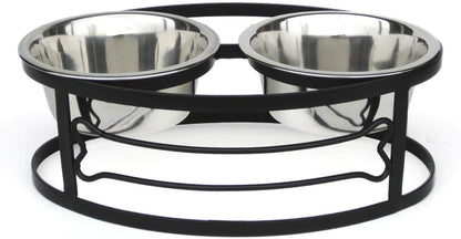 Pets Empire Bone Shape Metal Double Diner - Pets Empire