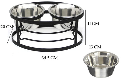 Pets Empire Bone Shape Metal Double Diner - Pets Empire