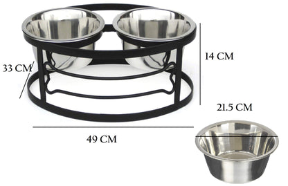 Pets Empire Bone Shape Metal Double Diner - Pets Empire