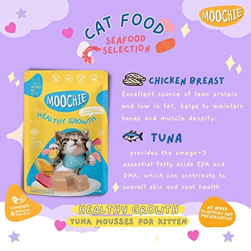 MOOCHIE Wet Cat Food  Gravy Healthy Growth (12 Pouch X 85 g.) - Pets Empire