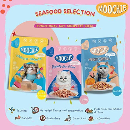 MOOCHIE Wet Cat Food  Gravy Healthy Growth (12 Pouch X 85 g.) - Pets Empire