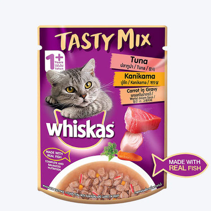 Whiskas Adult (1+ year) Tuna With Kanikama And Carrot in Gravy - 70g
